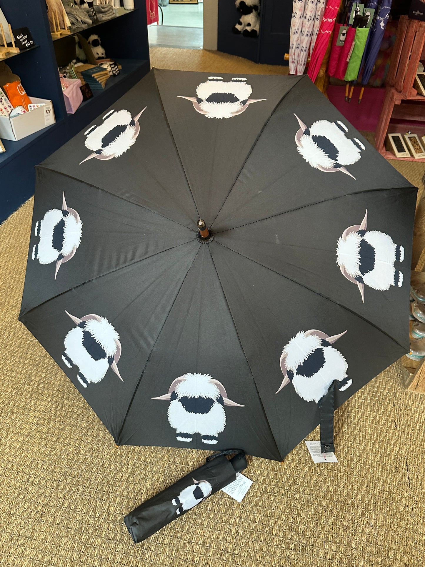 The OG Valais Blacknose Folding Umbrella - Charcoal