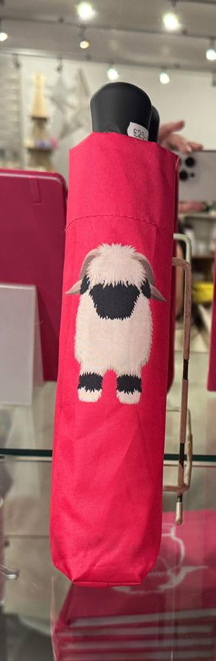 The OG Valais Blacknose Folding Umbrella - Bright Pink