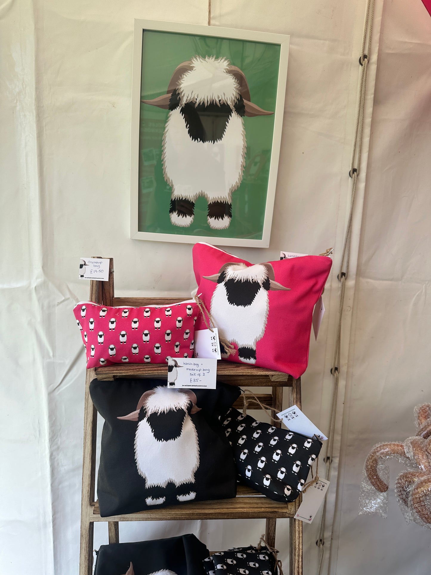 Valais Blacknose Sheep Cotton Canvas Washbag