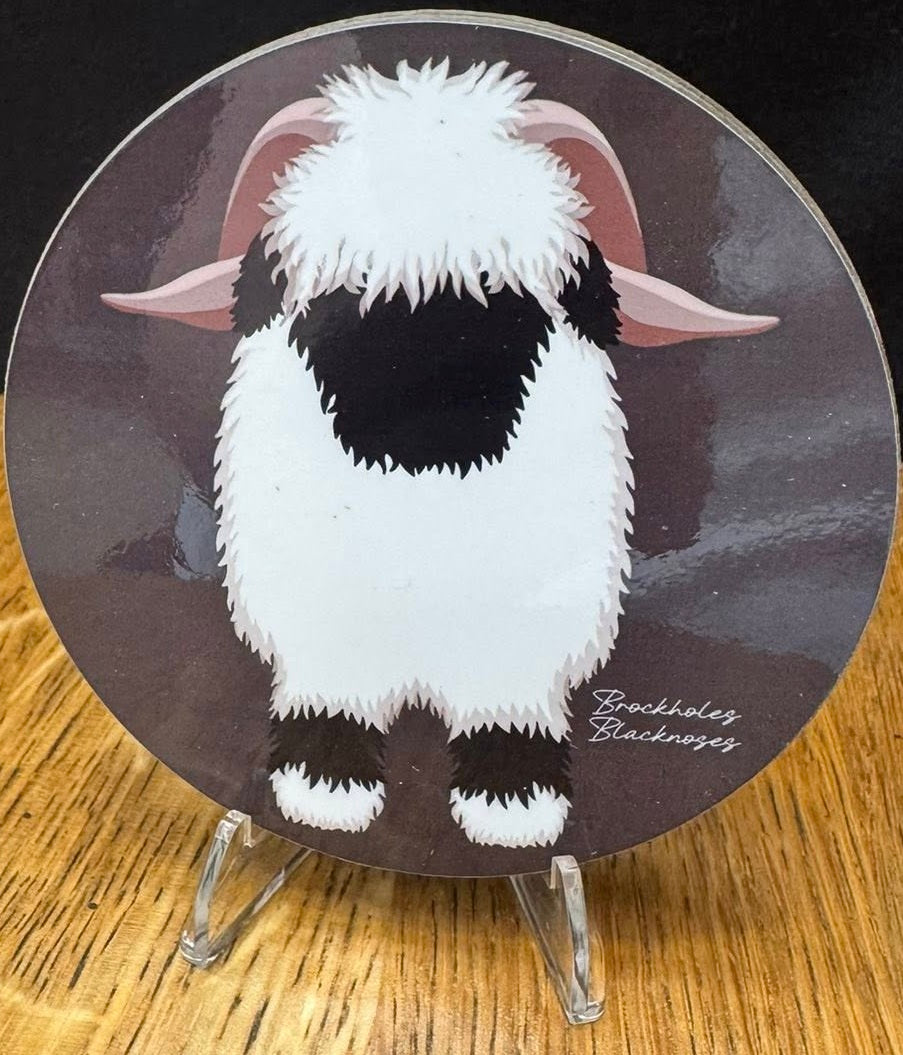 The OG Valais Blacknose Coaster Sheep - Charcoal