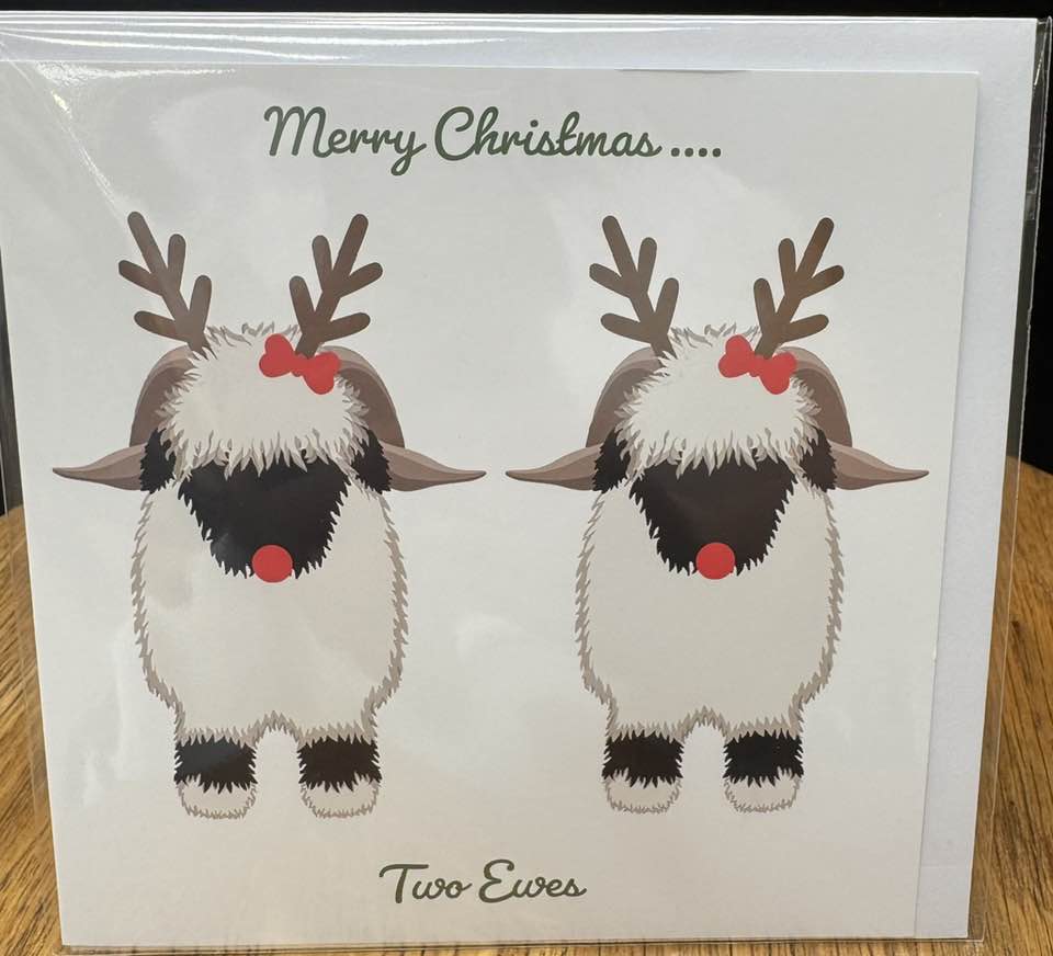 Valais Blacknose Sheep Christmas card 2