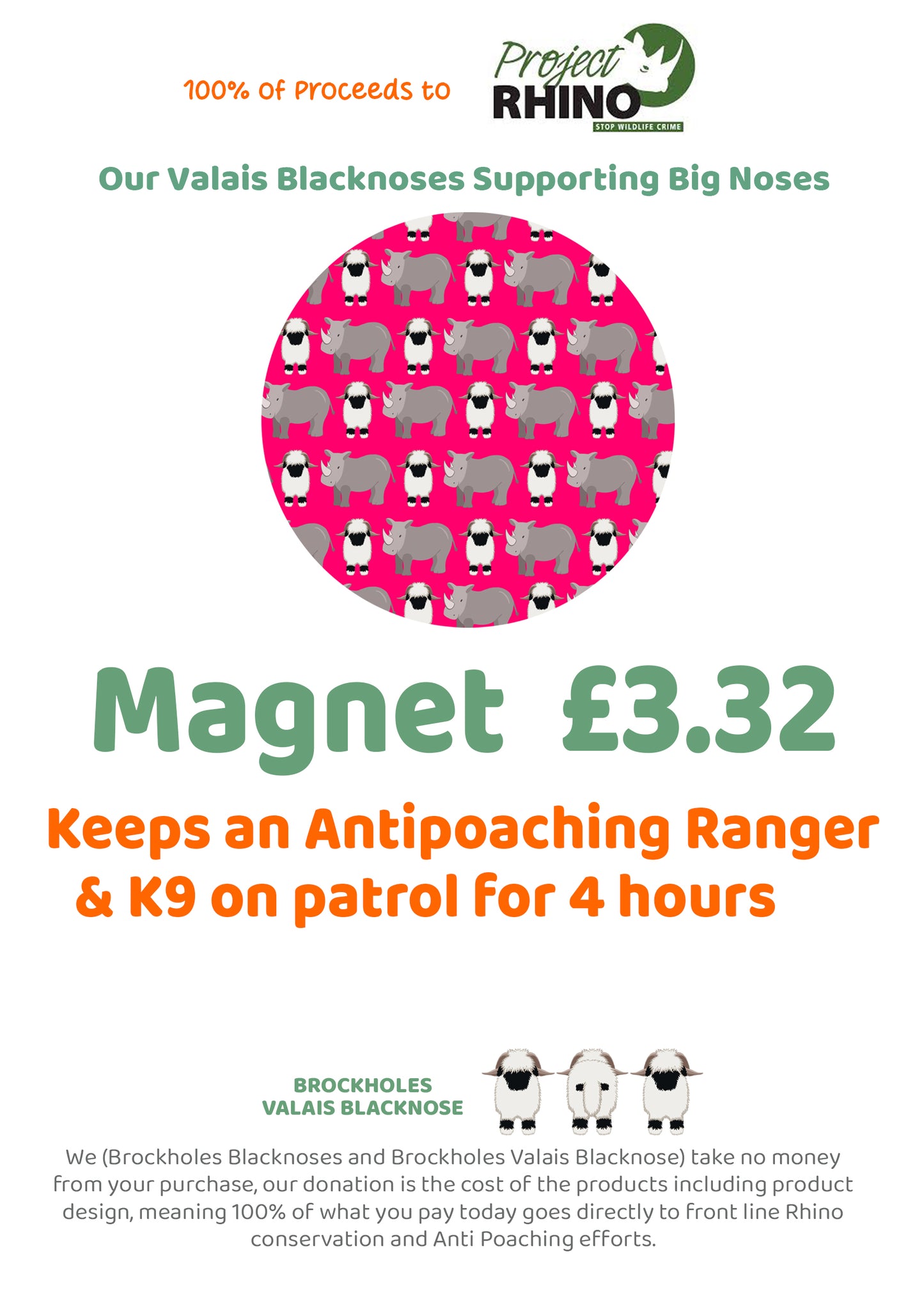 Valais Blacknoses Saving Big Noses Magnet: Keeps a Ranger on the ground for 4 hours