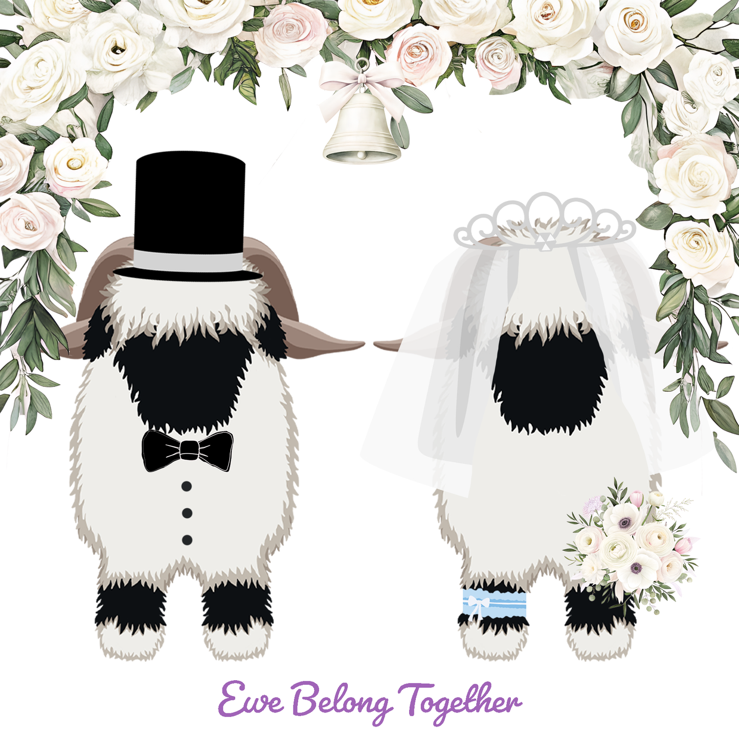 Valais Blacknose Sheep Wedding card