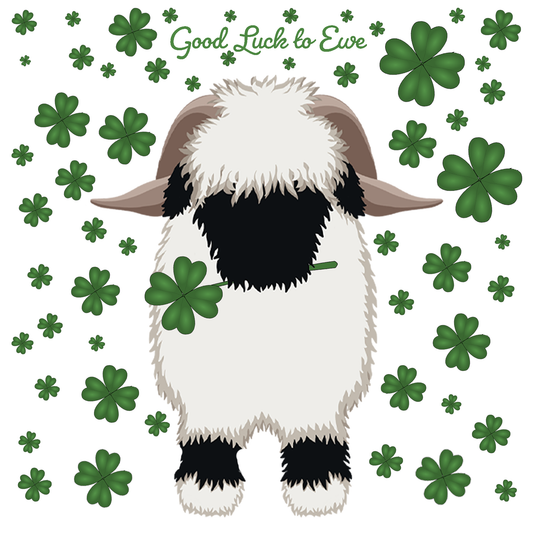 Valais Blacknose Sheep "Good Luck to Ewe" card