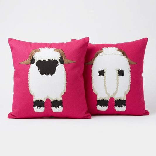 The OG VBN Valais Blacknose Sheep Double Sided Tote Bag - Bright Pink