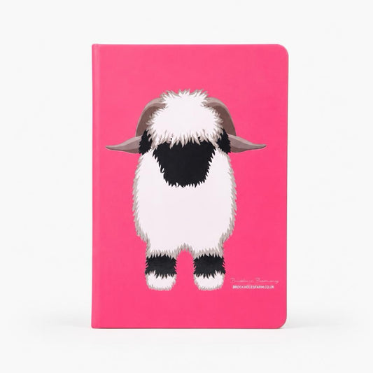 VBN Valais Blacknose Sheep pink Hardcover Notebook