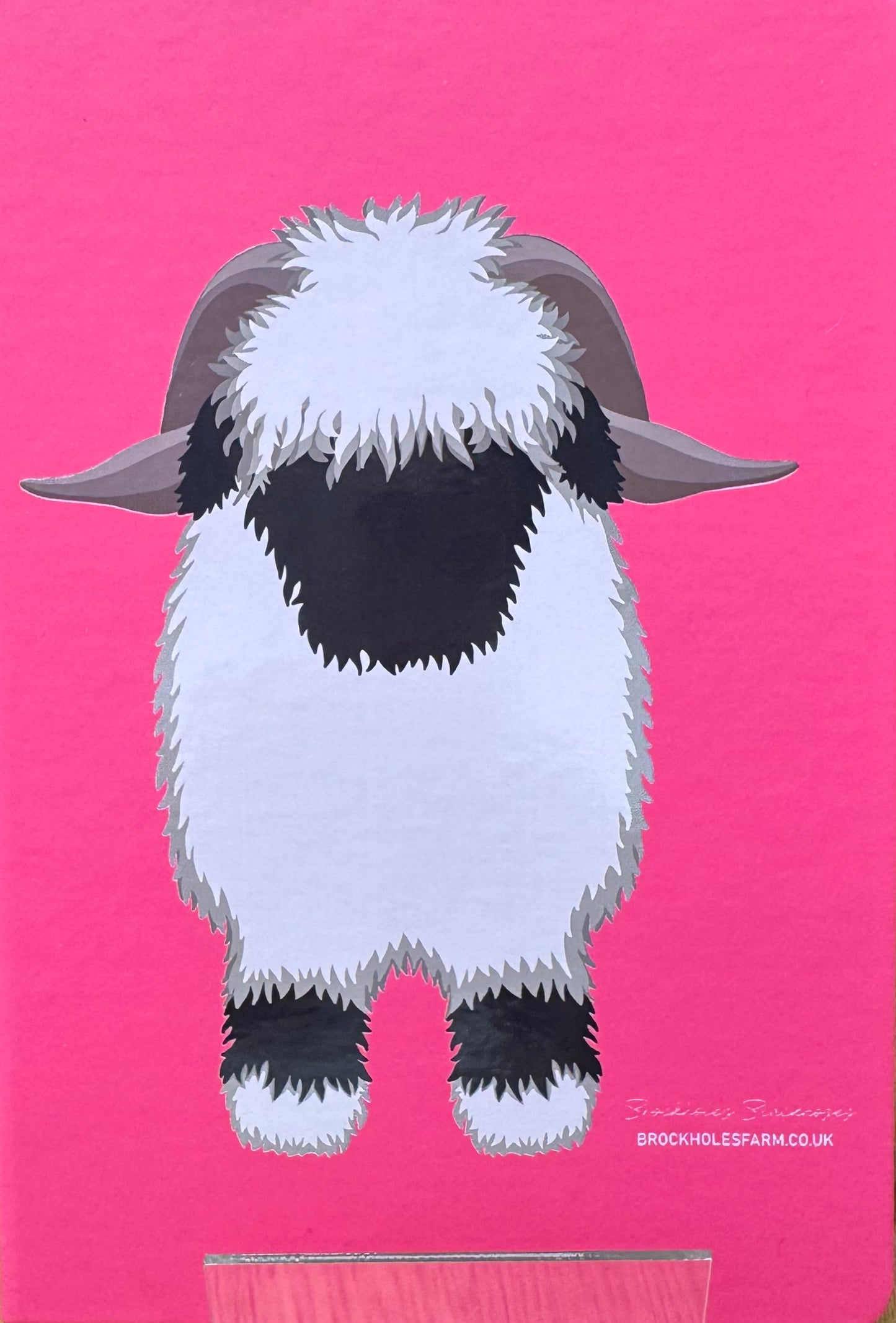 VBN Valais Blacknose Sheep pink Hardcover Notebook