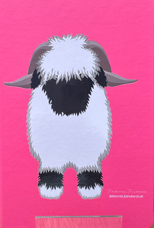 VBN Valais Blacknose Sheep pink Hardcover Notebook