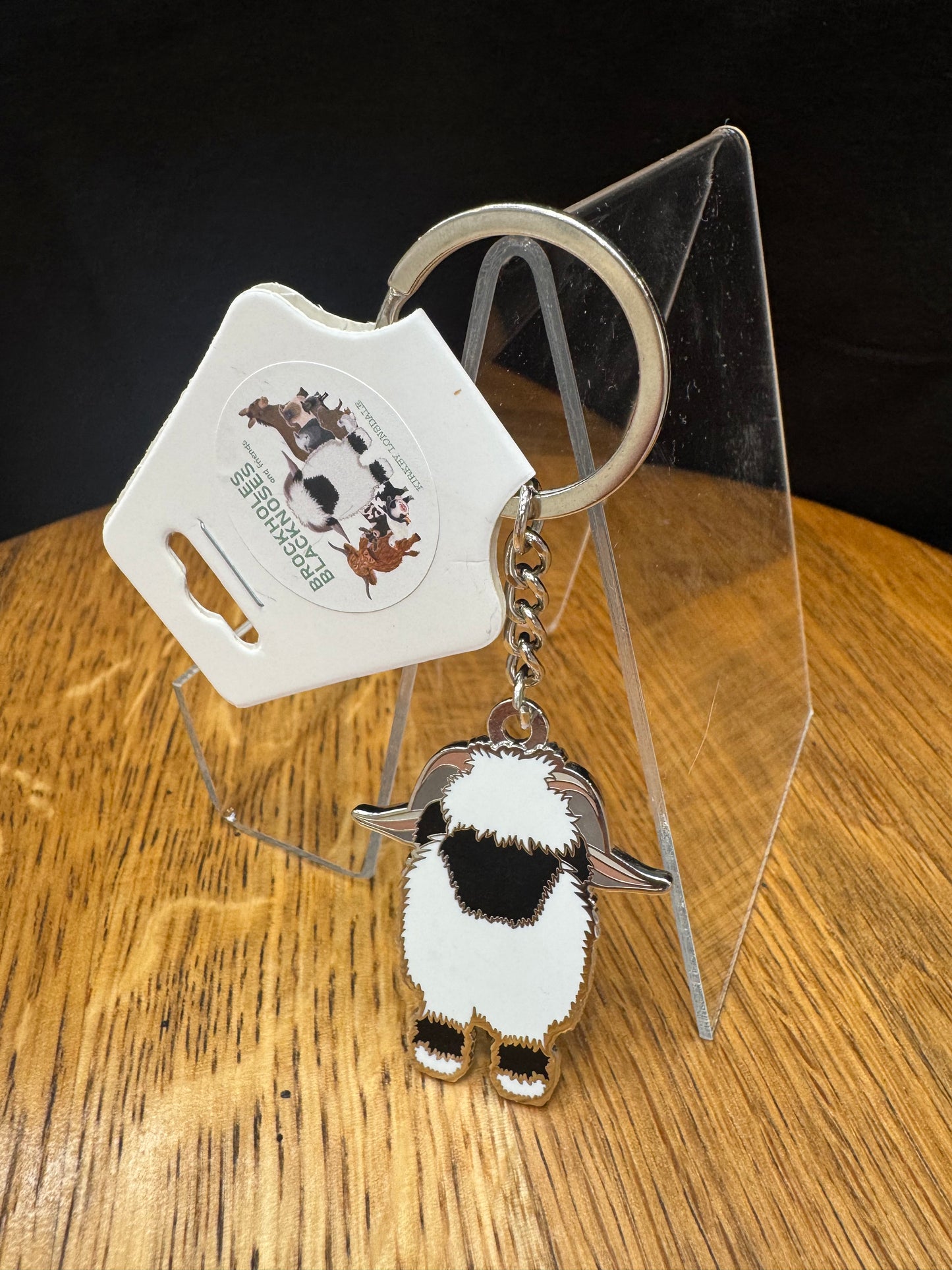 Valais blacknose sheep enamel keyring - double sided