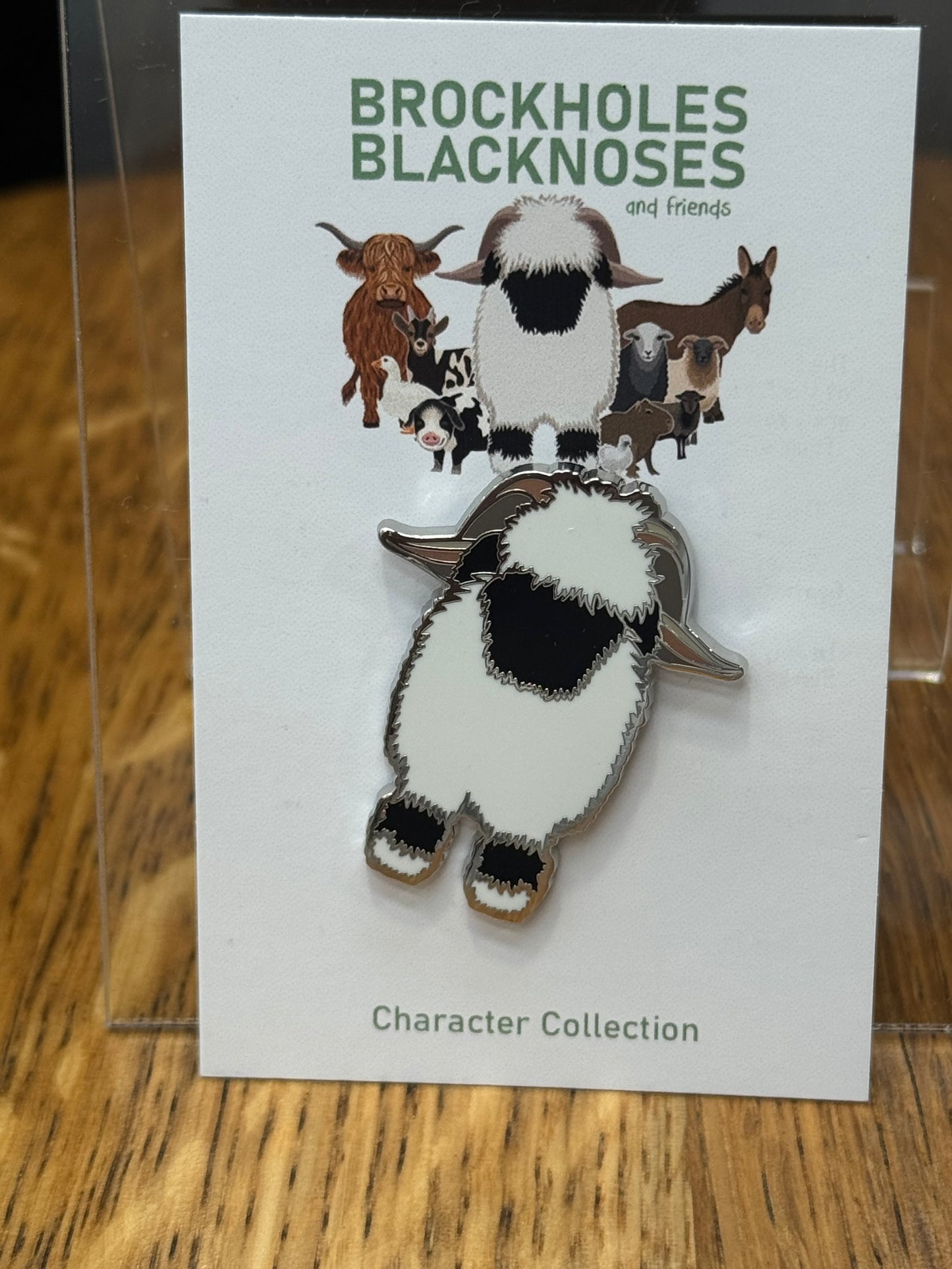 Valais blacknose sheep enamel pin badge