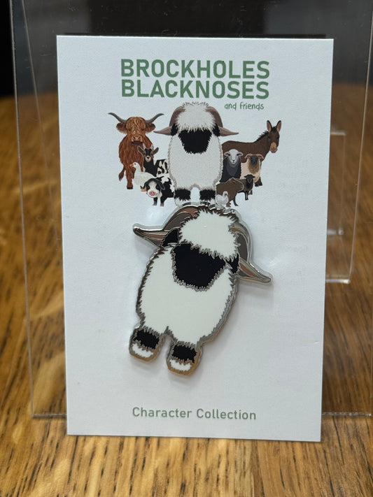 Valais blacknose sheep enamel pin badge