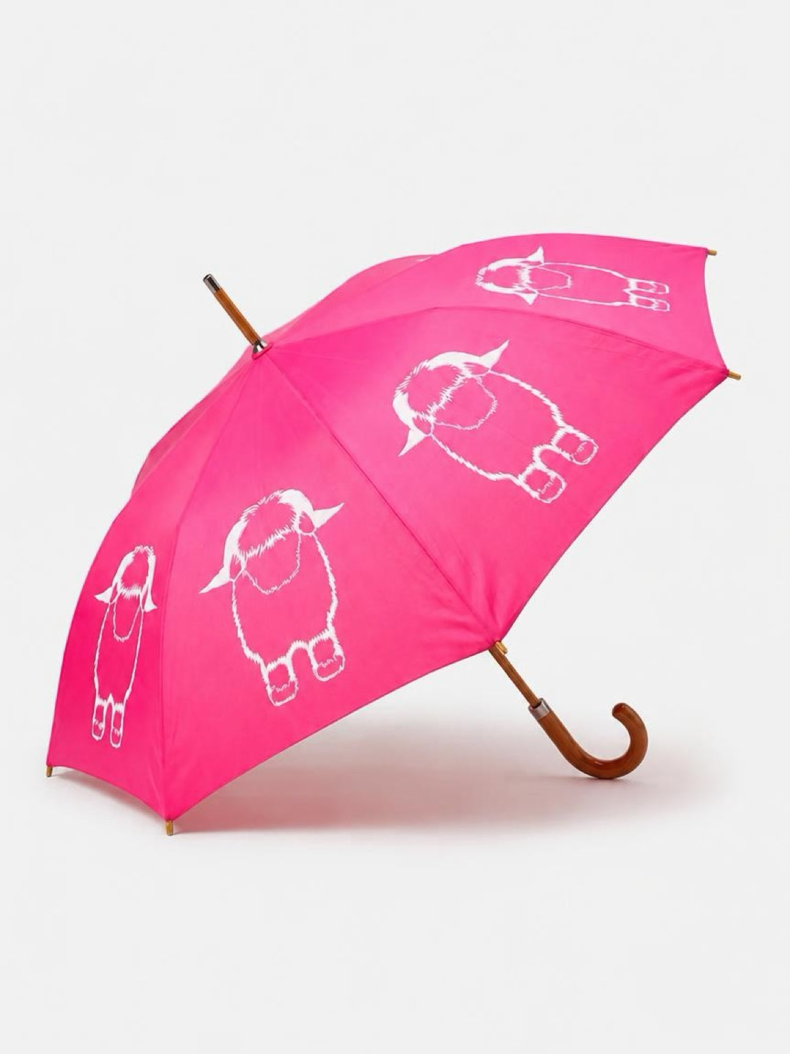 Noodle's Doodles Valais Blacknose Sheep Outline Umbrella - Pink