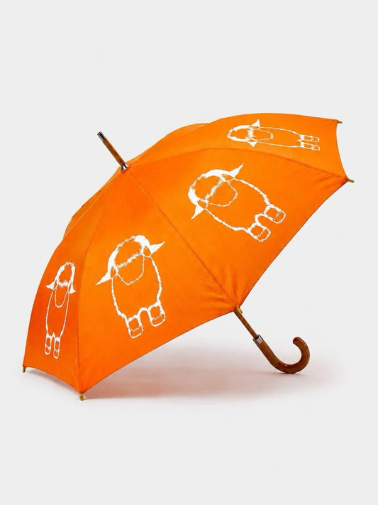 Noodle's Doodles Valais Blacknose Sheep Outline Umbrella - ORange