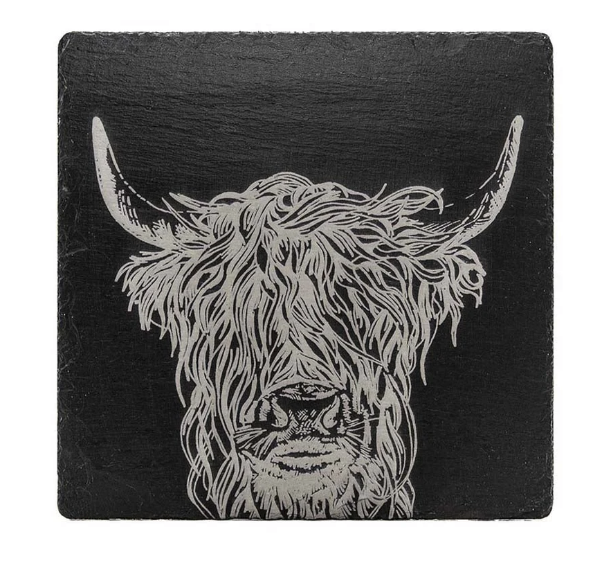 Highland Cow Slate Pot Stand - Selbrae House
