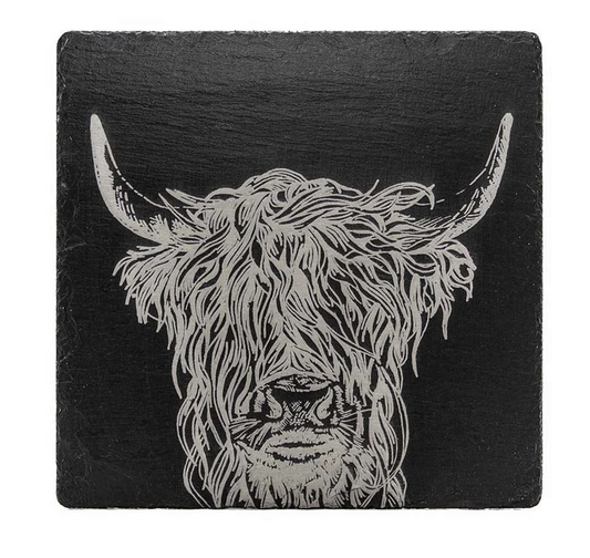 Highland Cow Slate Pot Stand - Selbrae House