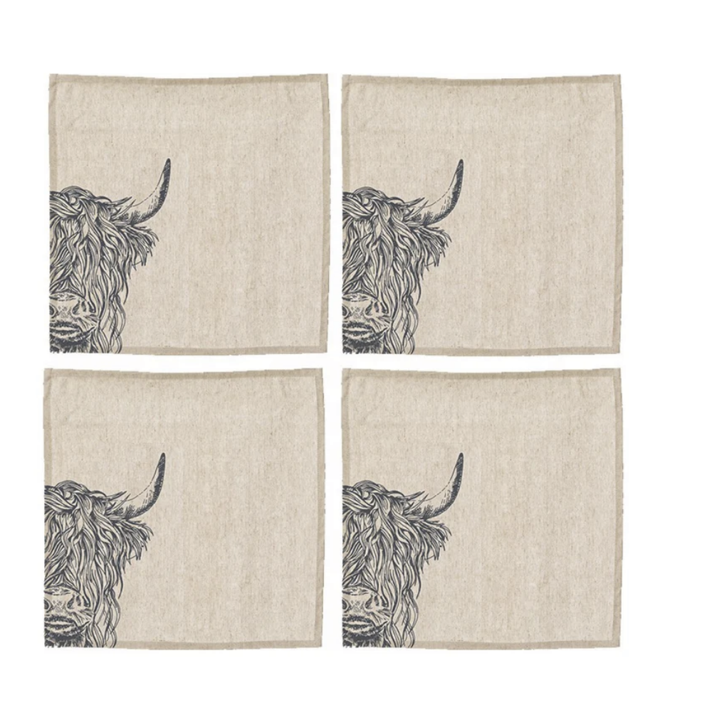 Set of 2 Highland Cow Linen Placemats - Selbrae House (Copy)