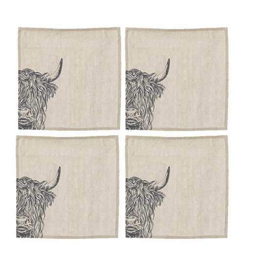 Set of 2 Highland Cow Linen Placemats - Selbrae House (Copy)