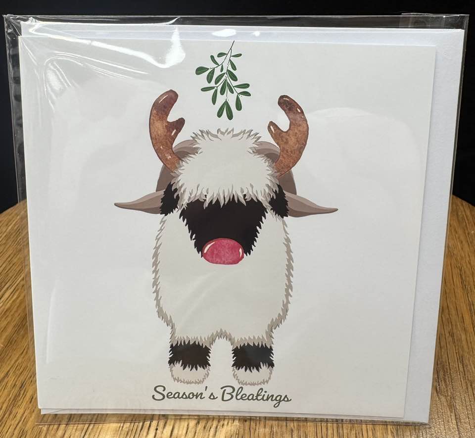 Valais Blacknose Sheep Christmas card 1