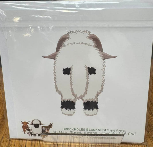 Valais Blacknose Sheep Christmas card We Wish Ewe….