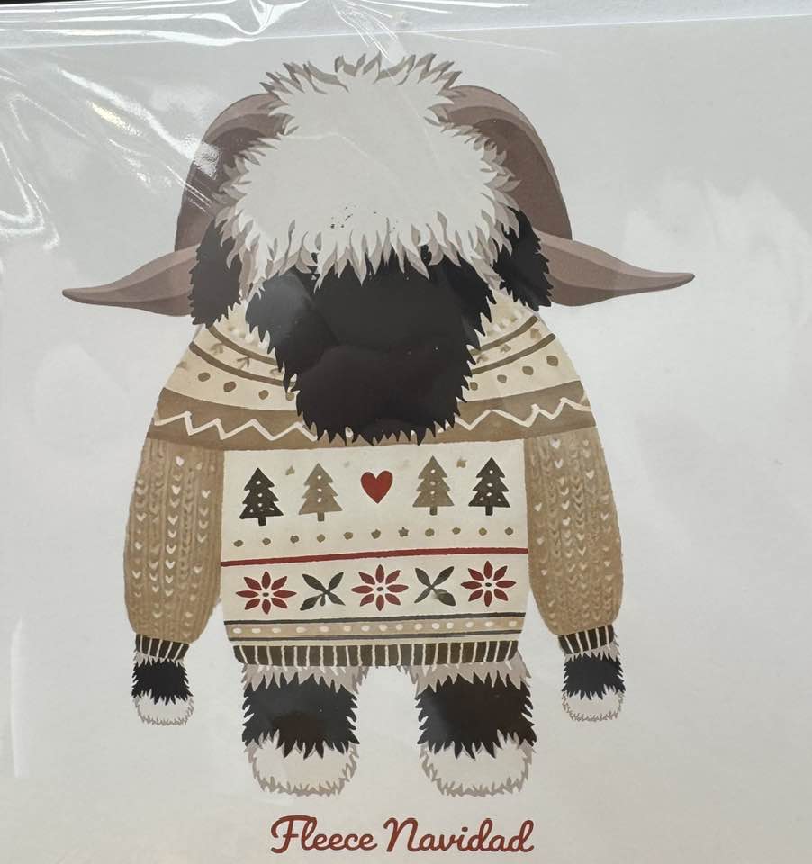 Valais Blacknose Sheep Christmas card 4