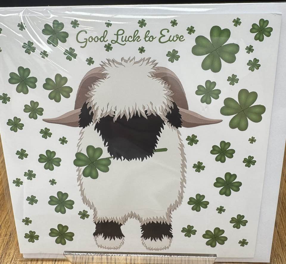 Valais Blacknose Sheep good luck  card