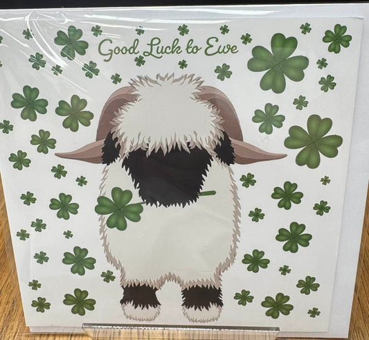 Valais Blacknose Sheep good luck  card