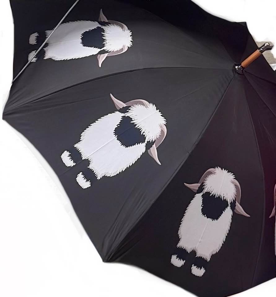 The OG Valais Blacknose Charcoal Classic Stick Umbrella